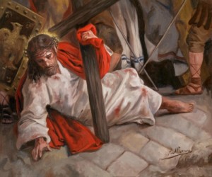 Septima Estacion Jesus cae por segunda vez